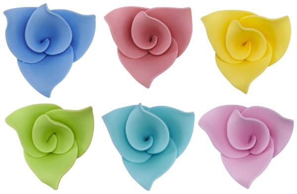 Sweet Décor® Molded Sugar Decoration Pastel Origami Flowers 24/Box