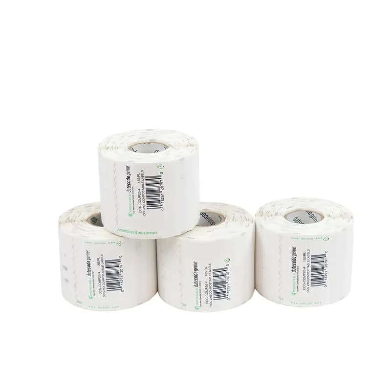 DateCodeGenie® Label 6X2 IN Paper 165 Count/Roll 4 Rolls/Case