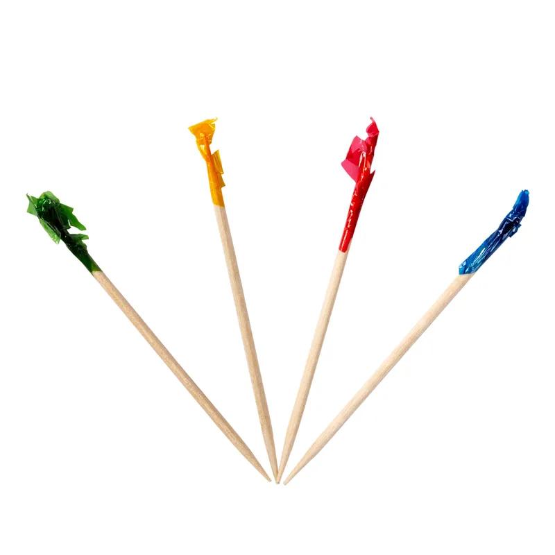 Sandwich Club Frill Pick 3 IN Wood Assorted 10000/Case