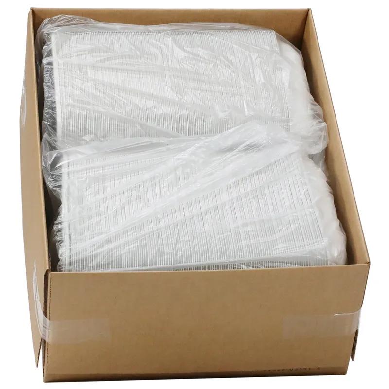 Earth Plus Take-Out Container Hinged 9X9X3 IN MFPP White 120/Case