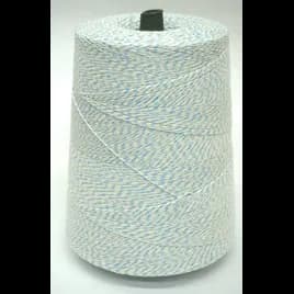 Twine Blue White Cotton 4PLY Cone 1/Roll