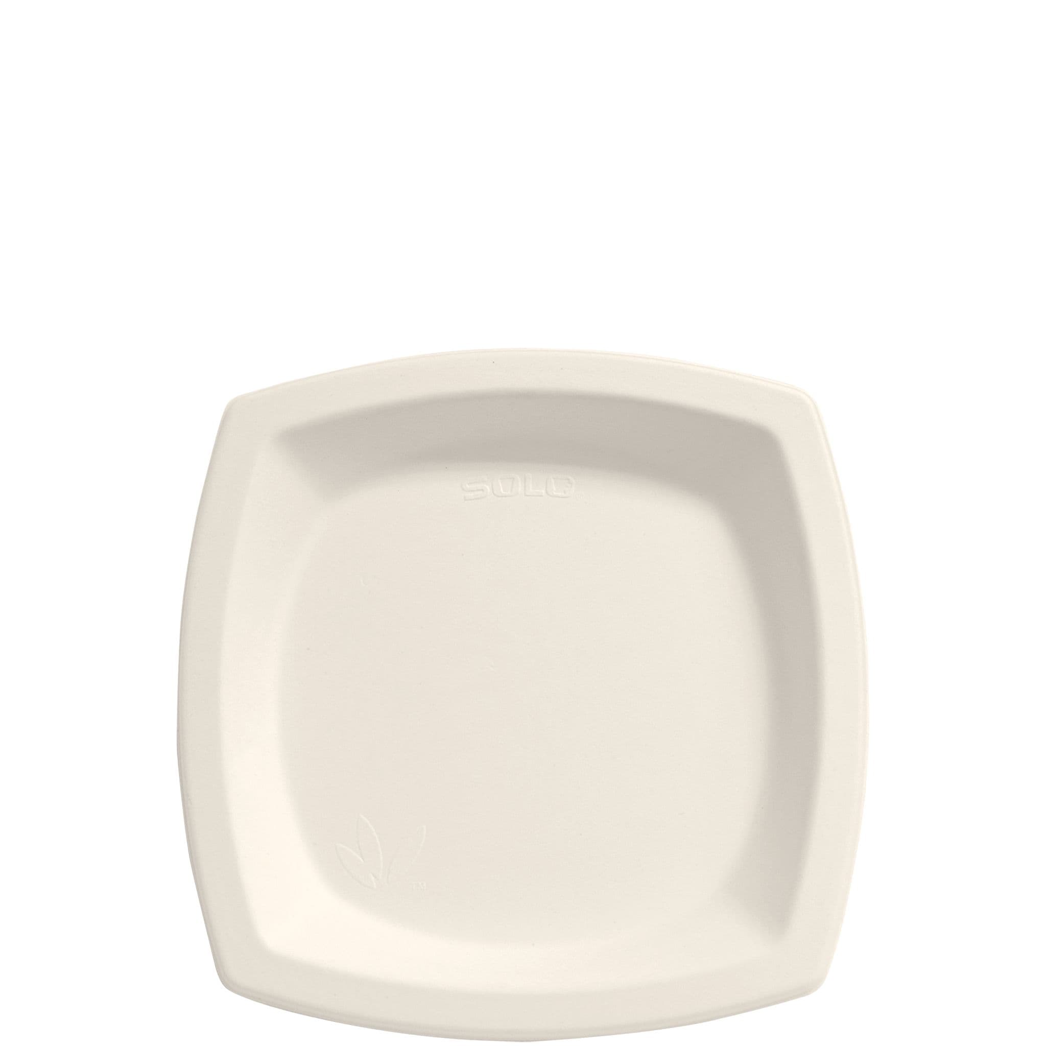 Solo® Bare® by Solo® Eco-Forward® Plate 6.7X6.7X0.627 IN Sugarcane Ivory 125 Count/Pack 8 Packs/Case
