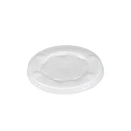 Lid Flat 3.3X0.5 IN HIPS Translucent For Cup Identification With Hole 2000/Case