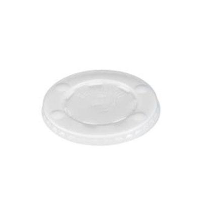 Lid Flat 3.3X0.5 IN HIPS Translucent For Cup Identification With Hole 2000/Case