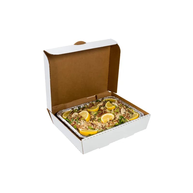 Catering Box 1/2 Size 13X10.875X3 IN Corrugated Paperboard White 50 Count/Pack 1 Packs/Case 50 Count/Case