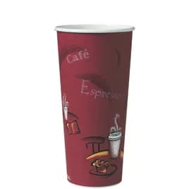 Solo® Hot Cup 24 OZ SSP Multicolor Bistro® 25 Count/Pack 20 Packs/Case 500 Count/Case