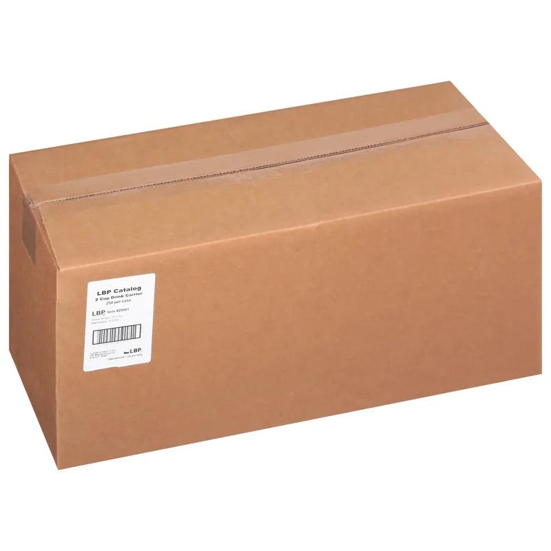 Cup Carrier 8X3.62X10.12 IN 2 Compartment Paperboard Kraft For 12-30 OZ With Handle Reusable 250/Case