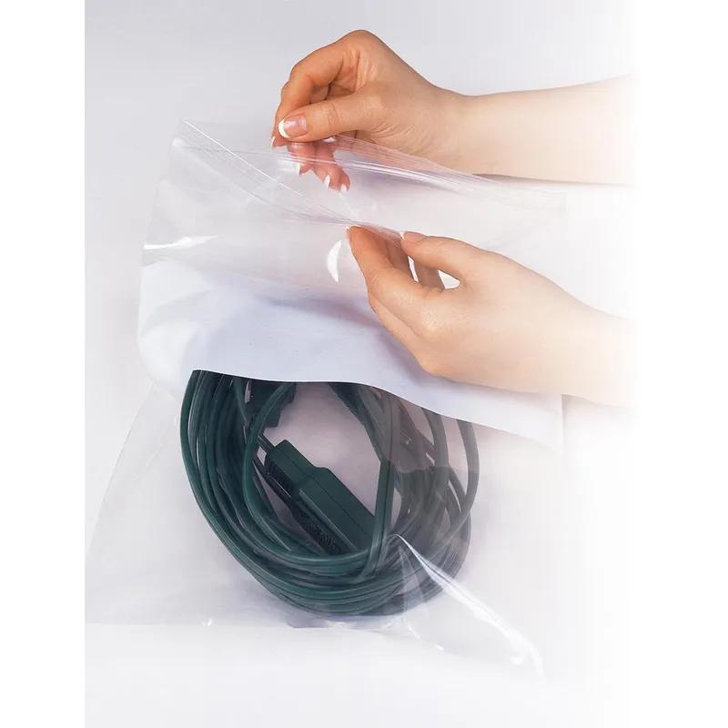Bag 2X3 IN Low-Density Polyethylene (LDPE) 2MIL Clear With Single Track Top Seal Zipper Closure Write-On Block 1000/Case