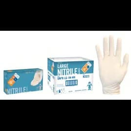 Safety Zone® Gloves XL White 4MIL Nitrile Powder-Free 100 Count/Box 10 Box/Case