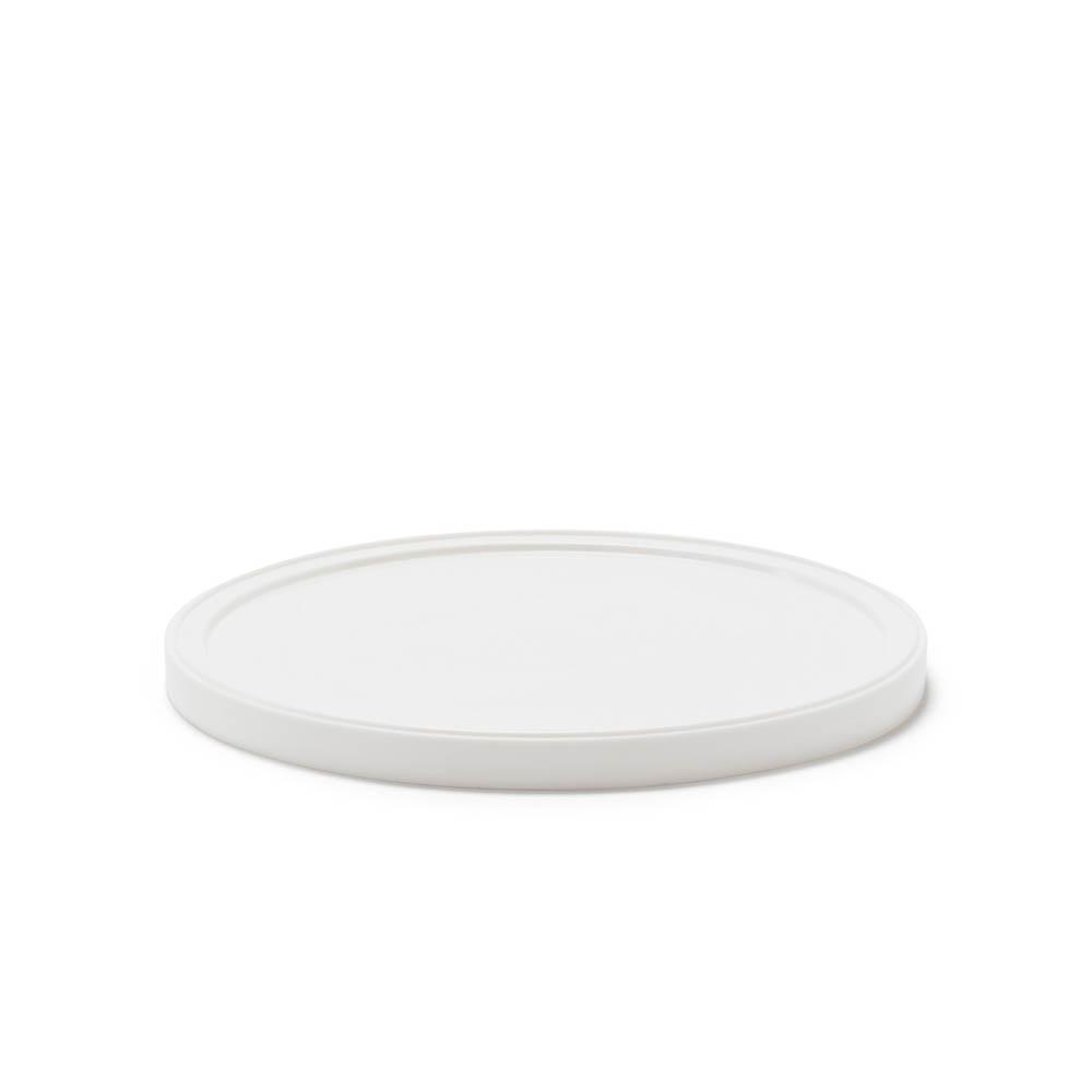 Lid Flat 6.47X0.41 IN HDPE White Round For 48-64 OZ Container 200/Case