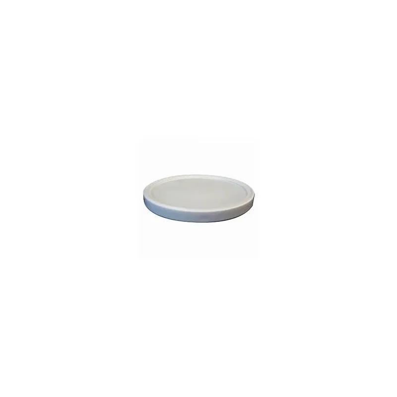 Lid Flat 6.47X0.41 IN HDPE White Round For 48-64 OZ Container 200/Case