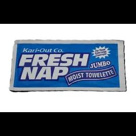 Fresh Nap™ Moist Towelette Jumbo 8X8 IN Lemon Blue White Individually Wrapped Quick Dry Single Use 500/Case