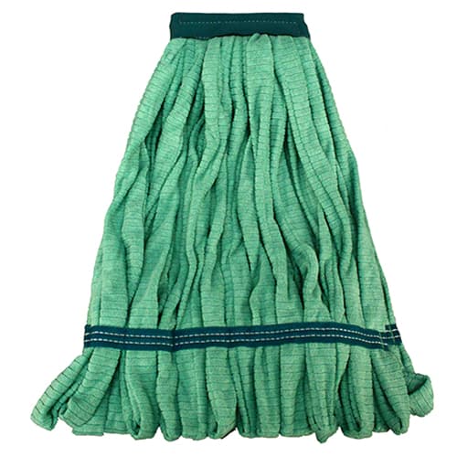 Impact® Tube Wet Mop XL Green Microfiber Canvas Wide Band Tailband 12/Case