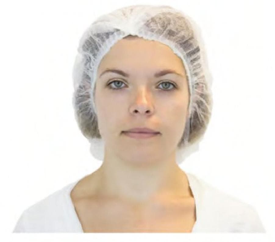 Bouffant Cap 19 IN White Pleated PP 1000/Case