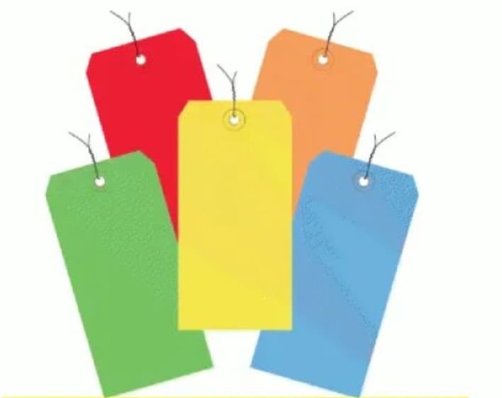 Shipping Tag #8 6.25X3.125 IN Light Blue Paper Wired 13 Point Stock 1/Each