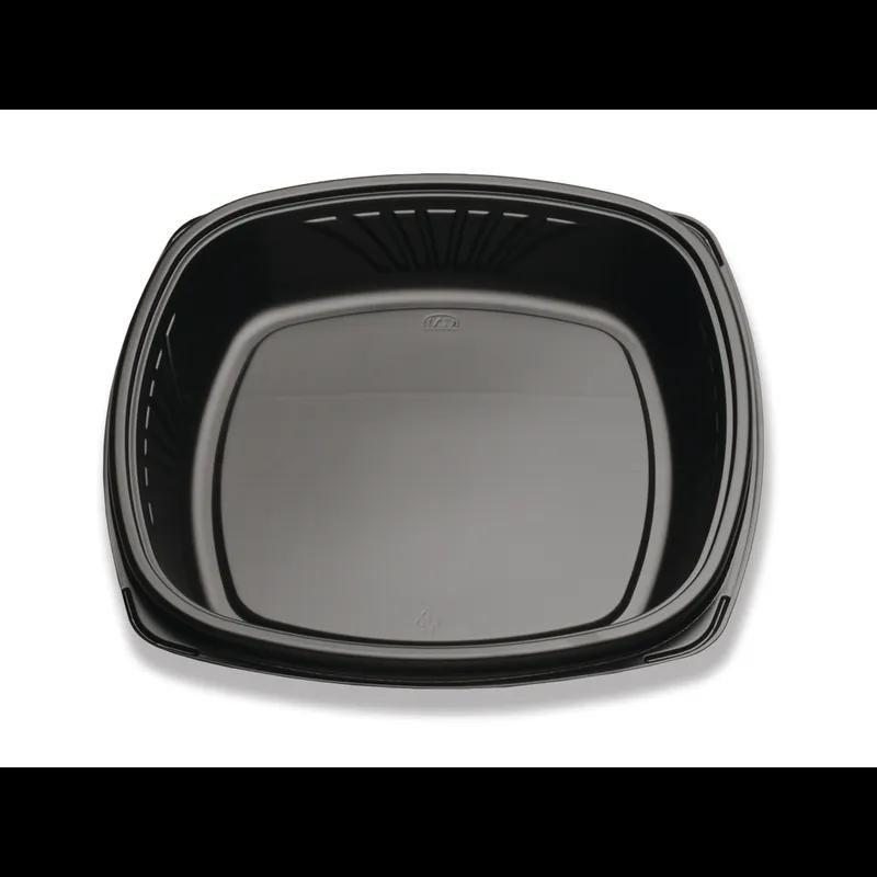 Forum® Take-Out Container Base 12X12 IN PS Black Square Deep 60/Case