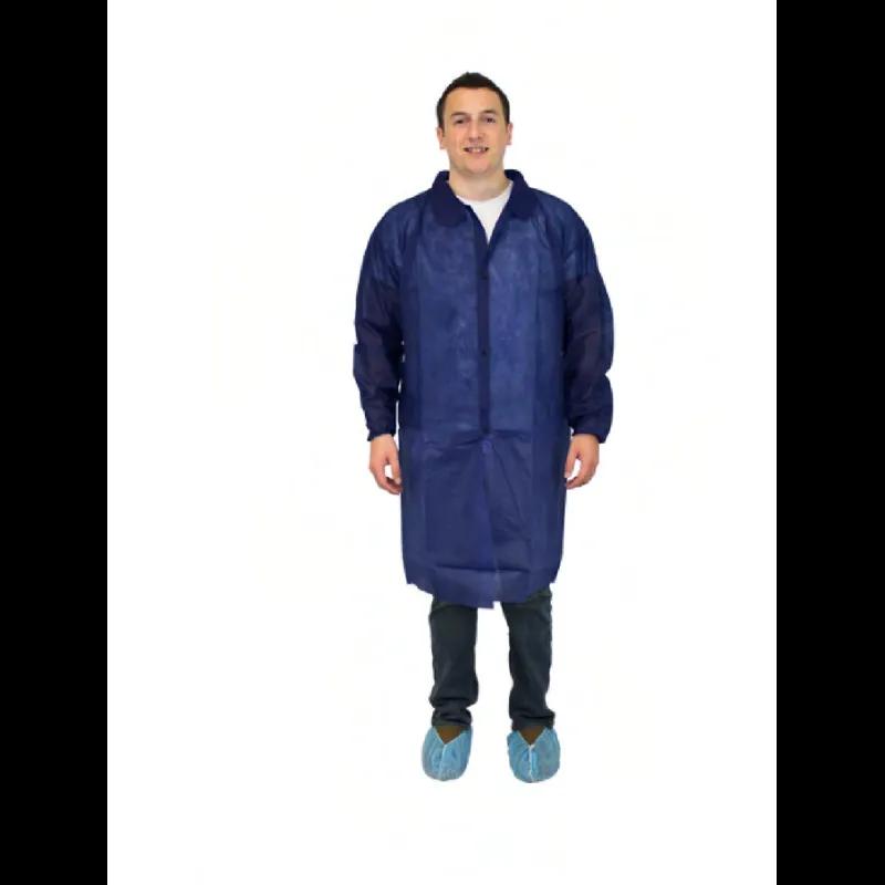 PolyLite® Lab Coat XL Blue PP No Pockets Elastic Wrists 30/Case