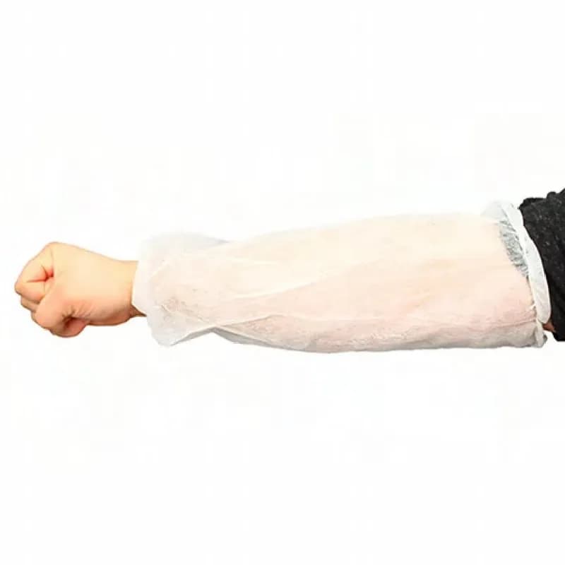 Safety Zone® Sleeve Protector 18 IN White Spunbond Polypropylene Elastic at Both Ends 100 Count/Bag 2 Bags/Case