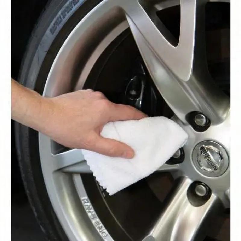 HOSPECO® Smart Rags Cleaning Cloth 12X12 IN Microfiber White18 Gram Seamless Lint-Free Economy 50 Count/Box 8 Box/Case