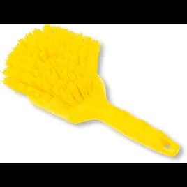 Sparta® Scrub Brush 8 IN PP Polyester Yellow Color Coded Short Handle Floater 1/Each