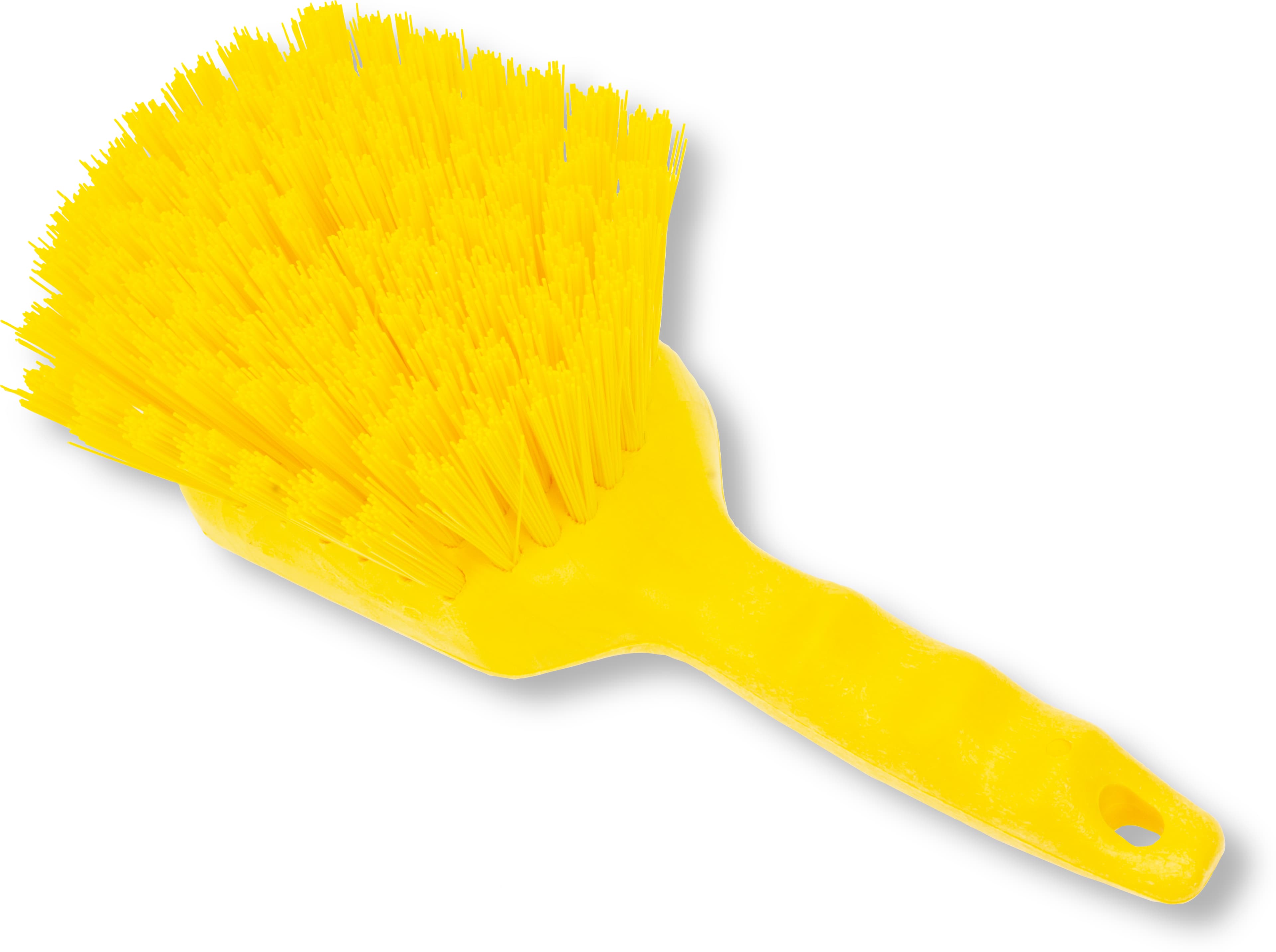 Sparta® Scrub Brush 8 IN PP Polyester Yellow Color Coded Short Handle Floater 1/Each