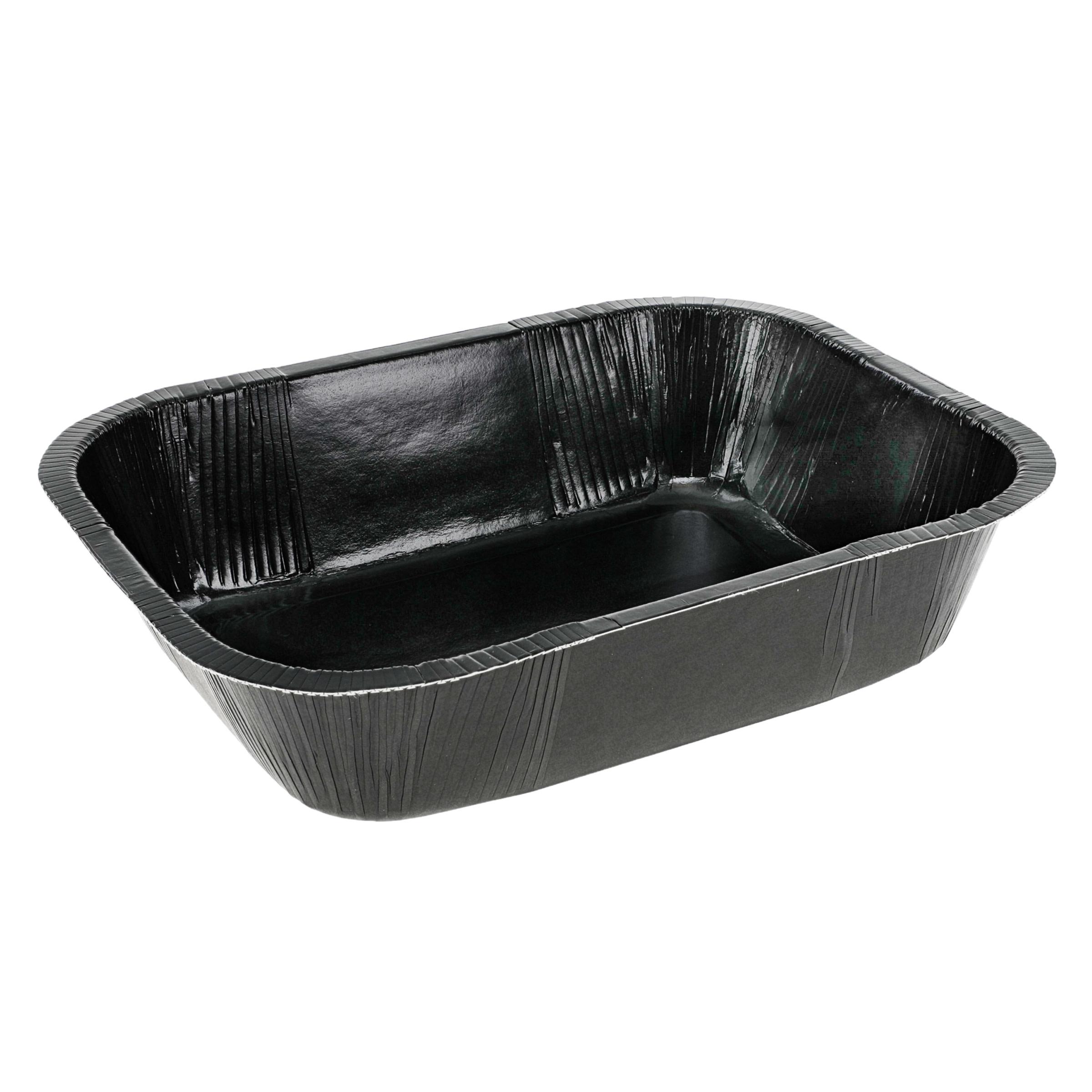 Pressware® Take-Out Tray 6.03X7.94X1.75 IN Paperboard Black Dual Ovenable 500/Case