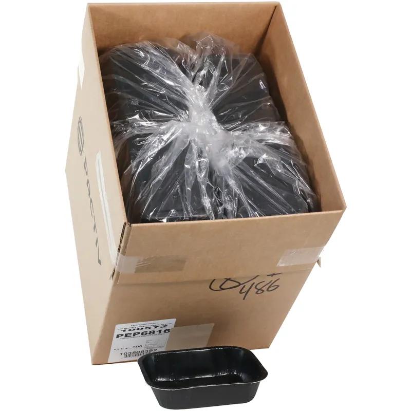 Pressware® Take-Out Tray 6.03X7.94X1.75 IN Paperboard Black Dual Ovenable 500/Case