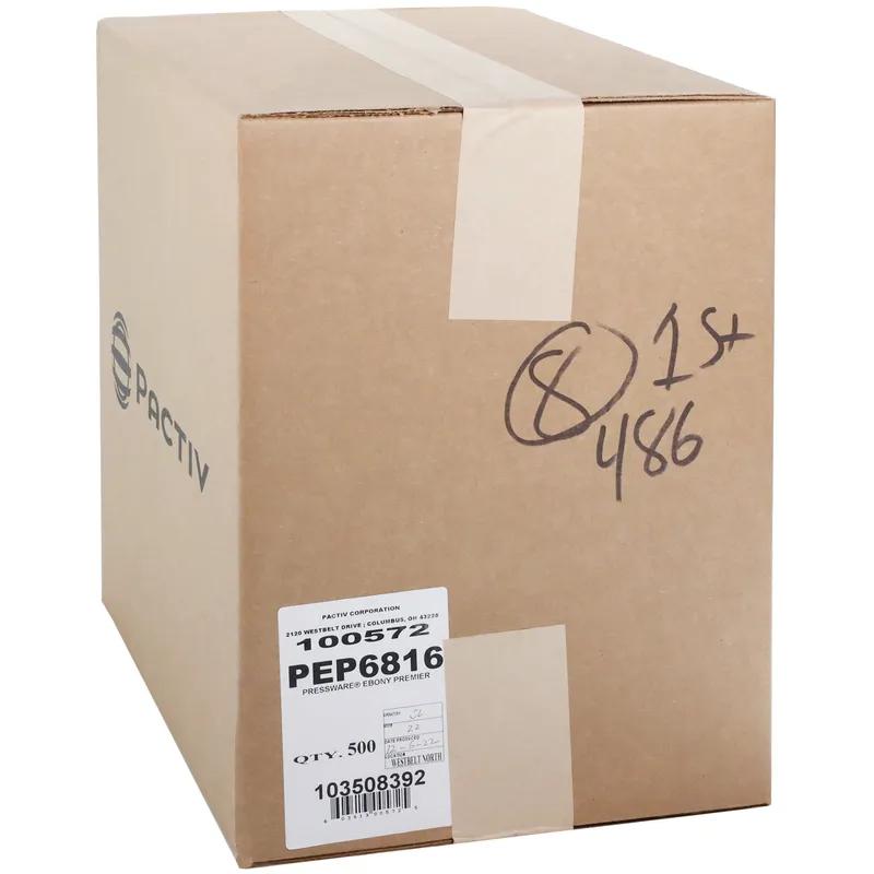 Pressware® Take-Out Tray 6.03X7.94X1.75 IN Paperboard Black Dual Ovenable 500/Case