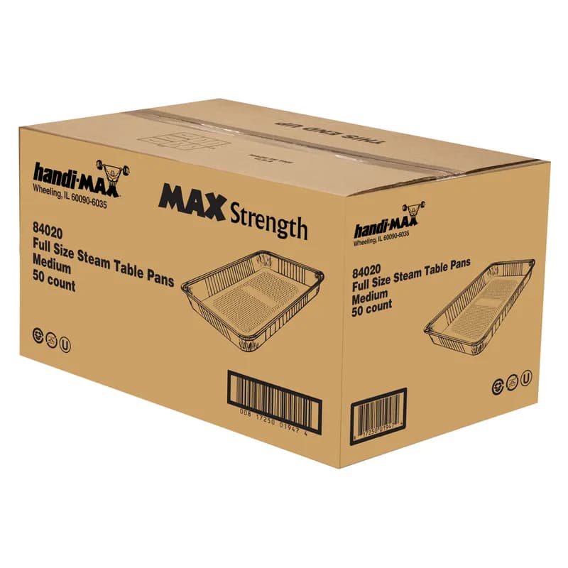 Handi-Max Steam Table Pan Medium (MED) Full Size 232 OZ Aluminum 50/Case