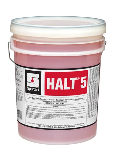 Halt® 5 Fresh Scent Disinfectant Cleaner 5 GAL Alkaline One Step 1/Each