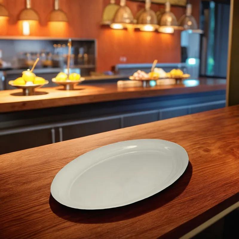 Victoria Bay Serving Tray 14X25 IN White Oval 20/Case