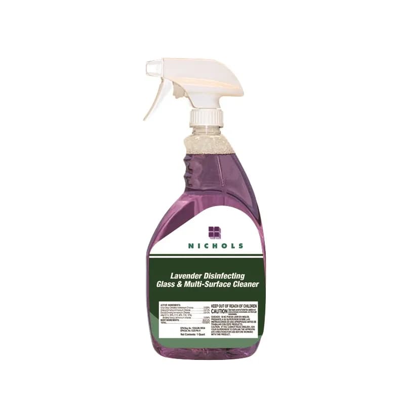 Lavender Glass Cleaner Surface Disinfectant 1 QT 12/Case