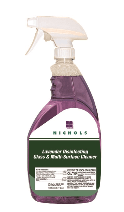 Lavender Glass Cleaner Surface Disinfectant 1 QT 12/Case