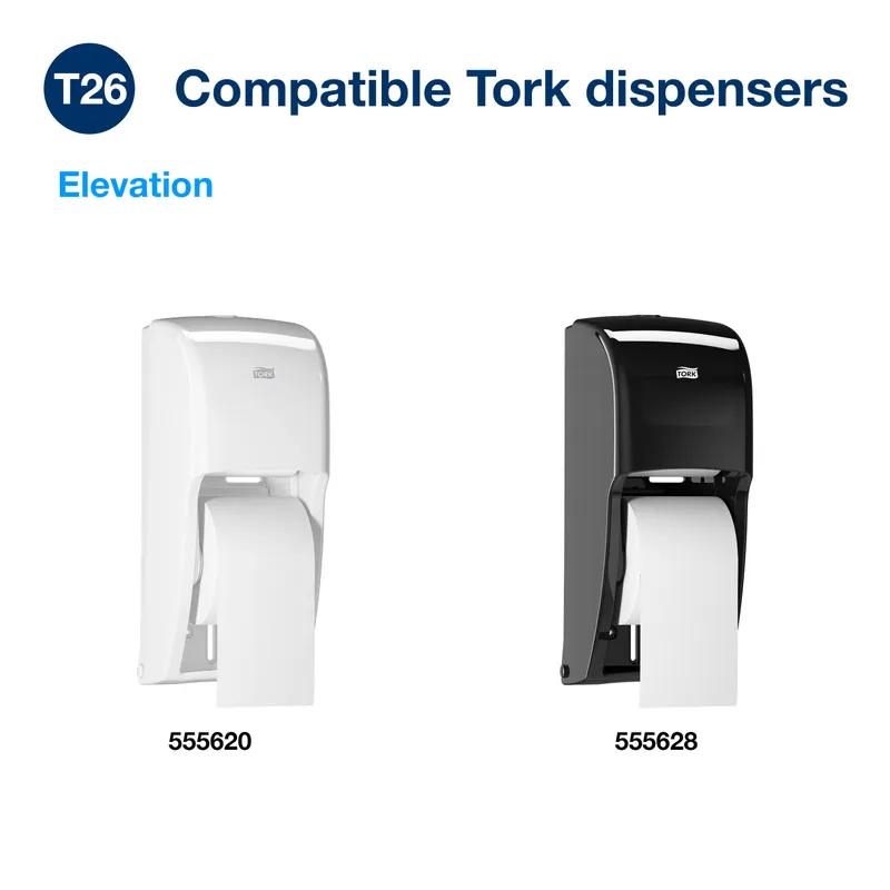 Tork Toilet Paper & Tissue Roll T26 3.75X3.77 IN 625 FT 1PLY White High Capacity Embossed Refill 2000 Sheets/Roll