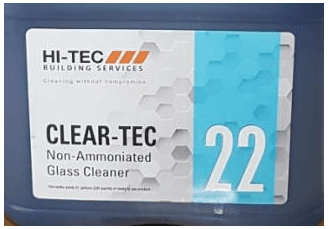 #22 Clear-Tec Glass Cleaner 3 L Non-Ammoniated 2/Case
