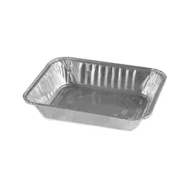 Take-Out Container Base 6.5X5 IN Aluminum Silver Oblong Shallow 1000/Case