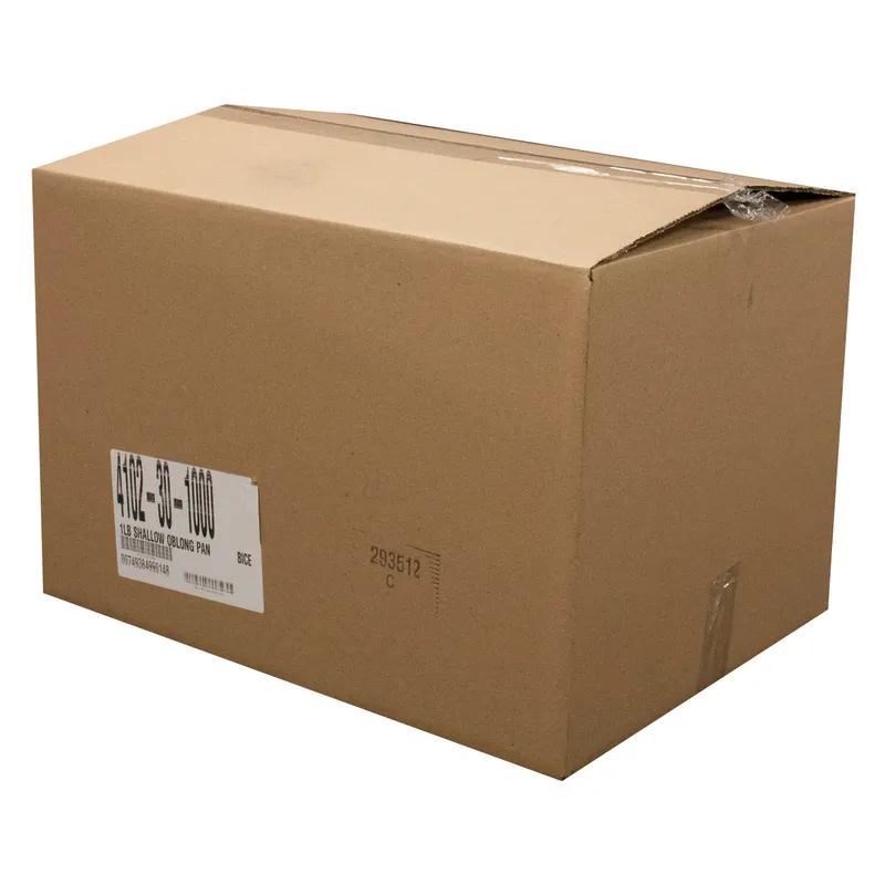 Take-Out Container Base 6.5X5 IN Aluminum Silver Oblong Shallow 1000/Case