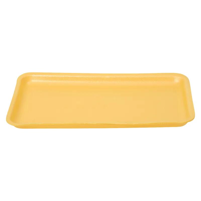 1525S Meat Tray 8X14.75X0.9 IN Polystyrene Foam Yellow Rectangle 250/Case