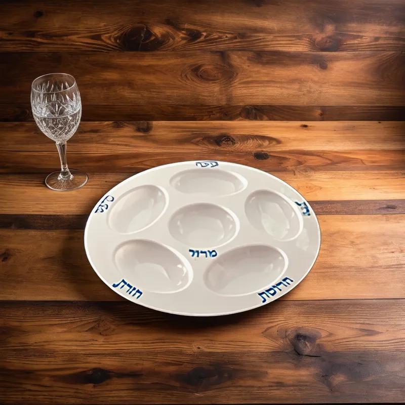 Seder Plate Plastic White 18/Case