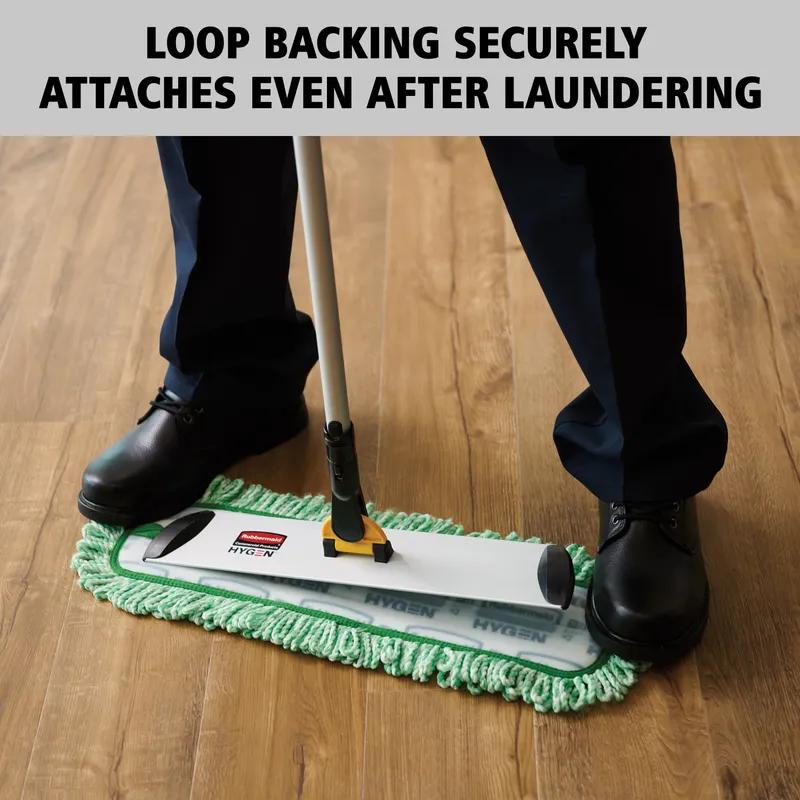 Hygen™ Dust Mop 18 IN Green Microfiber Fringed 6/Case