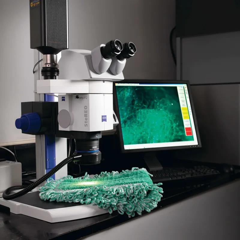 Hygen™ Dust Mop 18 IN Green Microfiber Fringed 6/Case