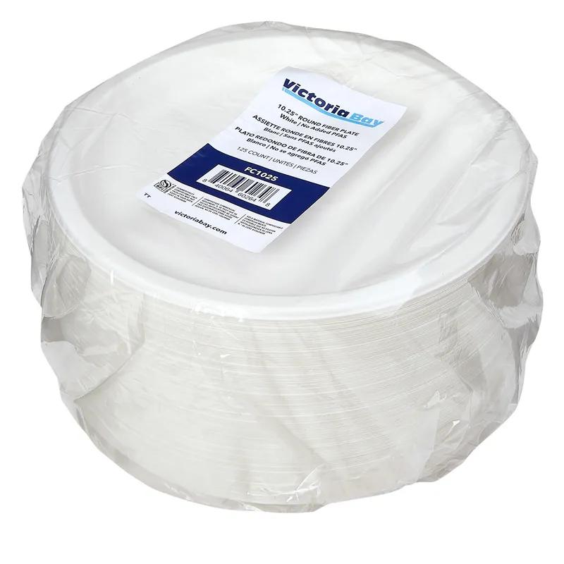 Victoria Bay Plate 10.25 IN Pulp Fiber White Round 500/Case