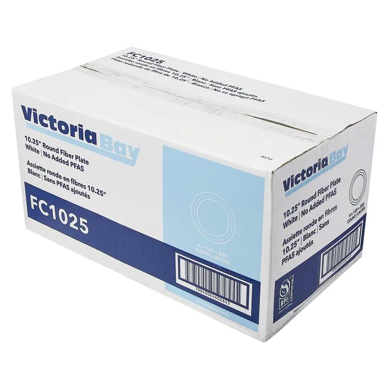 Victoria Bay Plate 10.25 IN Pulp Fiber White Round 500/Case