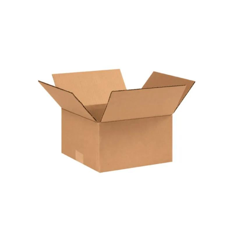 Box 9X9X5 IN Kraft Corrugated Cardboard B-Flute 32ECT Die Cut 123 Bottom 1/Each