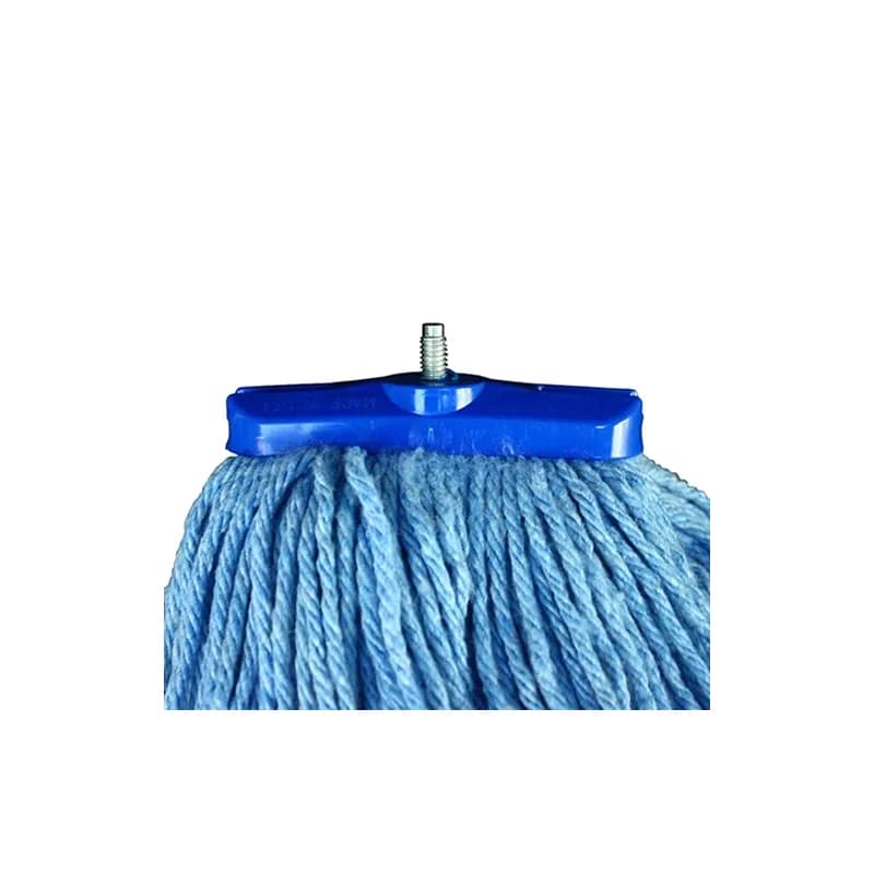 Wet Mop 20 OZ Blue Cotton Polyester Blend Cut End Screw Type 12 Count/Case