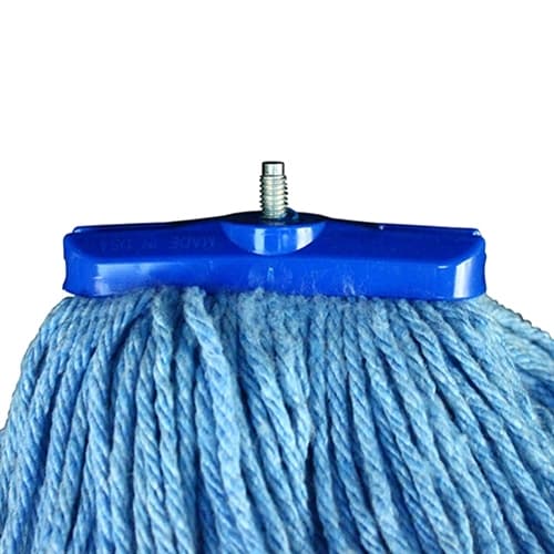 Wet Mop 20 OZ Blue Cotton Polyester Blend Cut End Screw Type 12 Count/Case