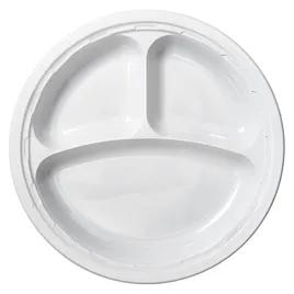 Plastic Plus Plate 11 IN 3 Compartment Plastic 50 Count/Pack 10 Packs/Case 500 Count/Case