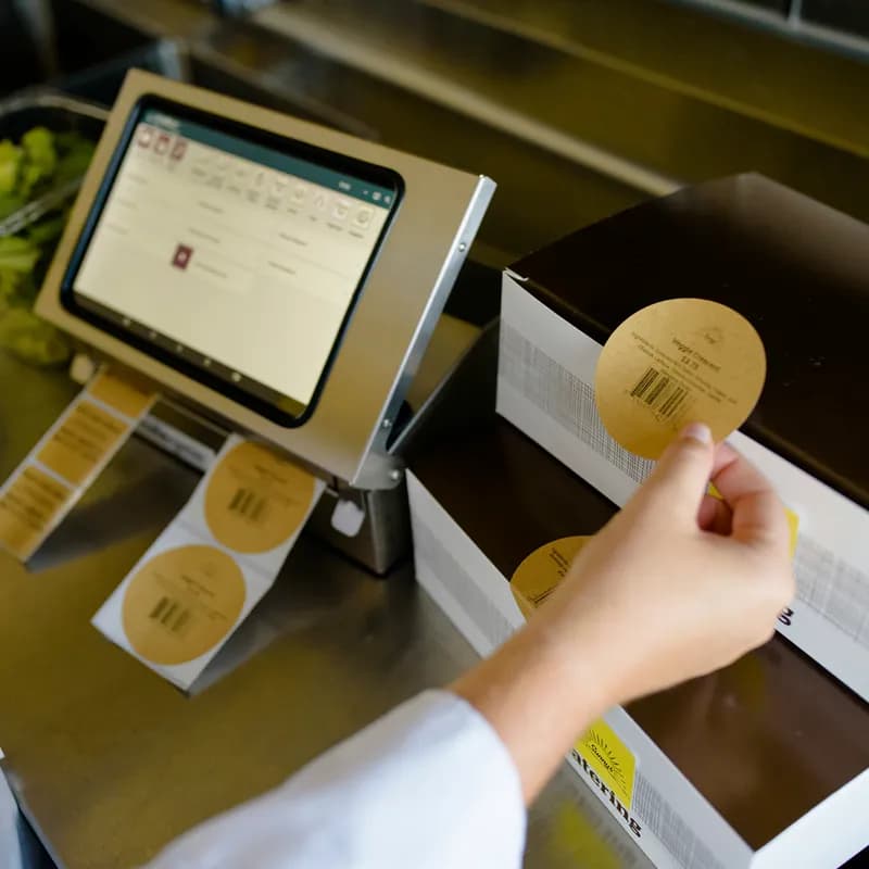 DateCodeGenie® Blank Label 3 IN Kraft Circle Permanent 500 Count/Roll 4 Rolls/Case 2000 Count/Case