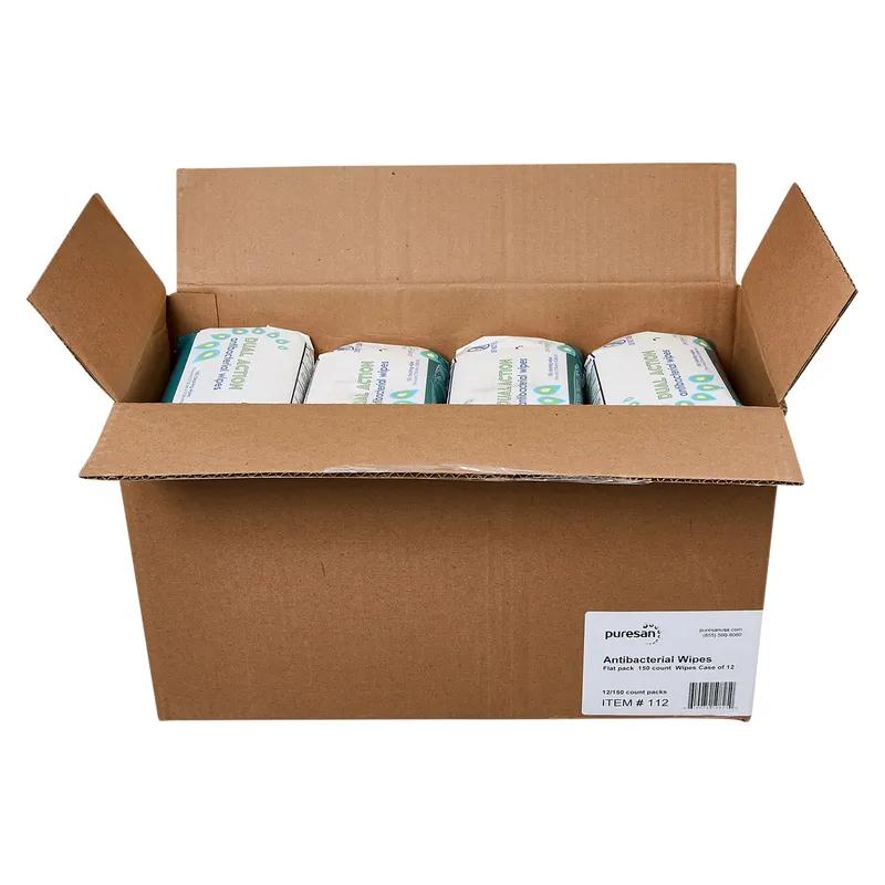 Hand Sanitizer Wipe 7X6 IN Lemon Antibacterial Dual Action 150 Sheets/Pack 12 Packs/Case 1800 Sheets/Case