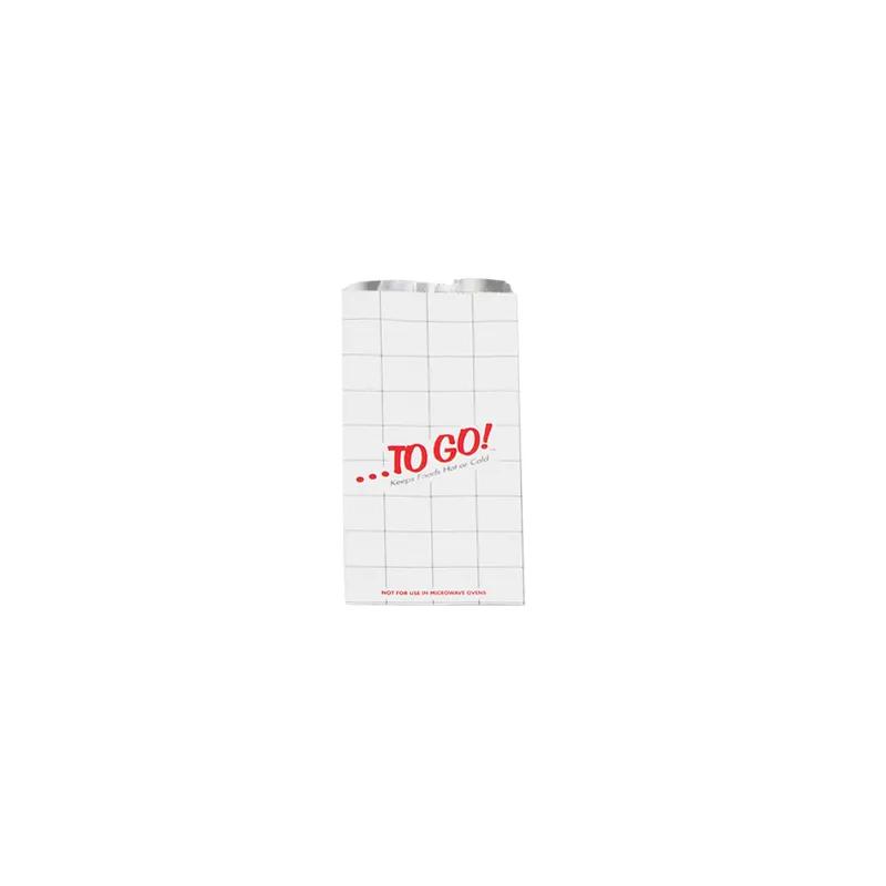 Bagcraft® Bag 6X4.75X14 IN 0.5 GAL Foil-Lined Paper Silver White ToGo! Insulated 500/Case